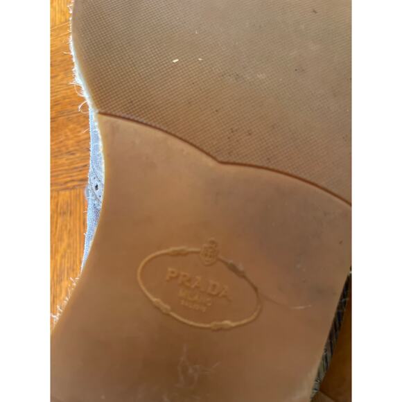 Prada suede Brogues Oxford lace up shoes gray size 10.5 - Picture 10 of 10